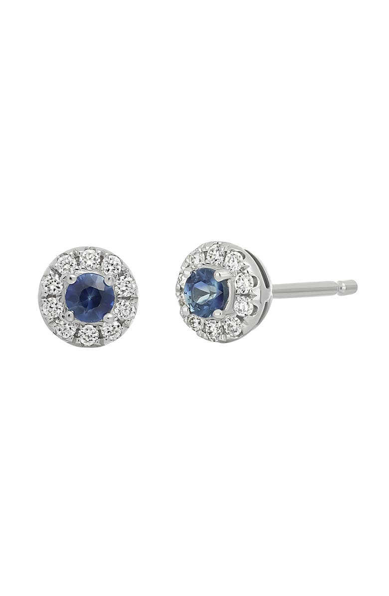 Bony Levy El Mar Diamond & Sapphire Stud Earrings, Main, color, 18K White Gold