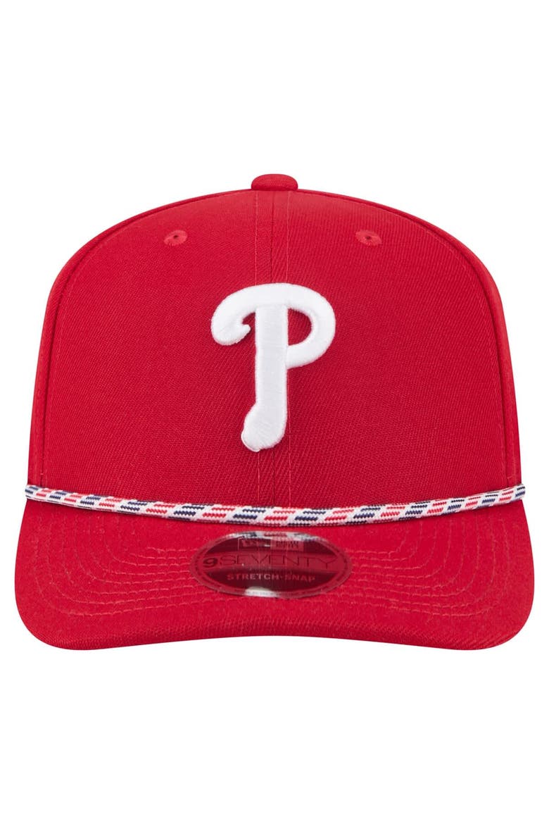 Men's New Era Red Philadelphia Phillies Multi-Rope 9SEVENTY Stretch-Snap Hat, Alternate, color, Red