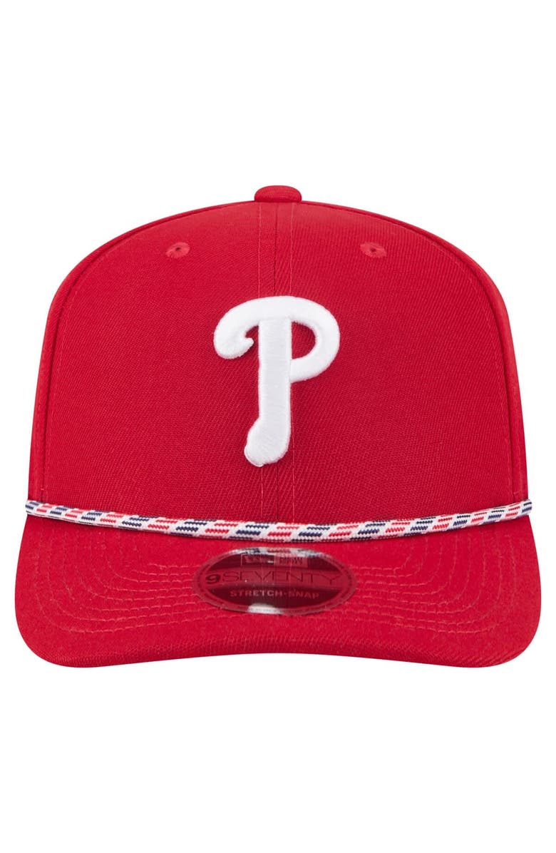 New Era Men's New Era Red Philadelphia Phillies Multi-Rope 9SEVENTY Stretch-Snap Hat, Alternate, color, Red