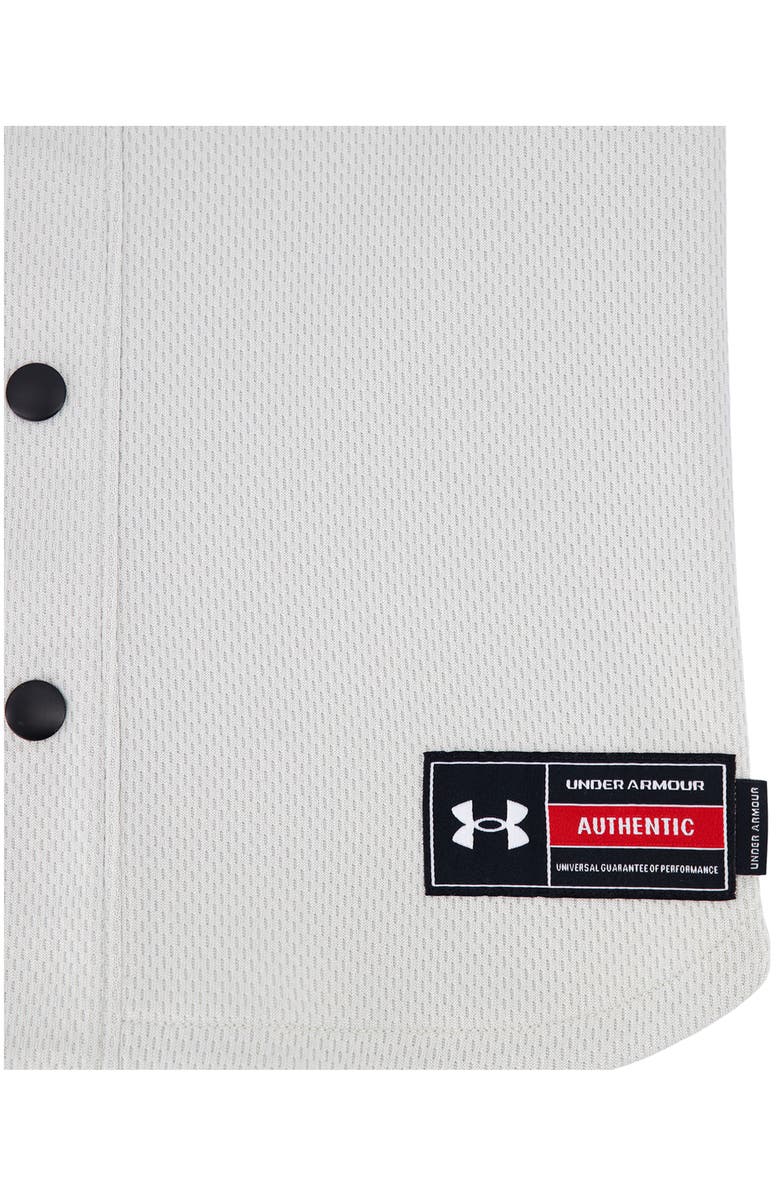 Under Armour Kids' UA Hooded Snap-Up Baseball Jersey, Alternate, color, Summit White