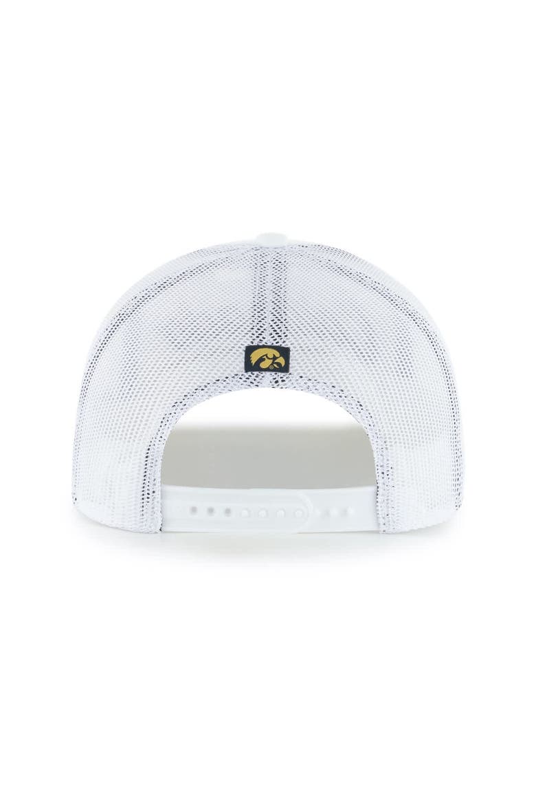 Men's '47 White Iowa Hawkeyes Garner Rope Trucker Adjustable Hat, Alternate, color, White