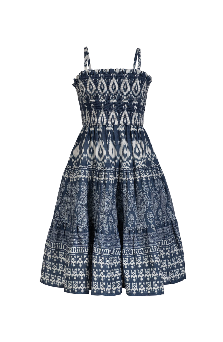 Change of Scenery Lila Smocked Tiered Dress, Main, color, Tivara Ikat