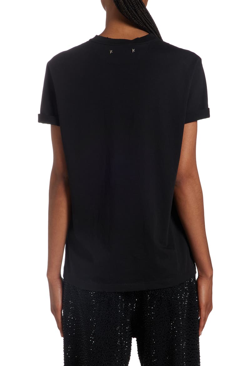 Distressed Slim Fit Cotton Jersey T-Shirt, Alternate, color, VINTAGE BLACK
