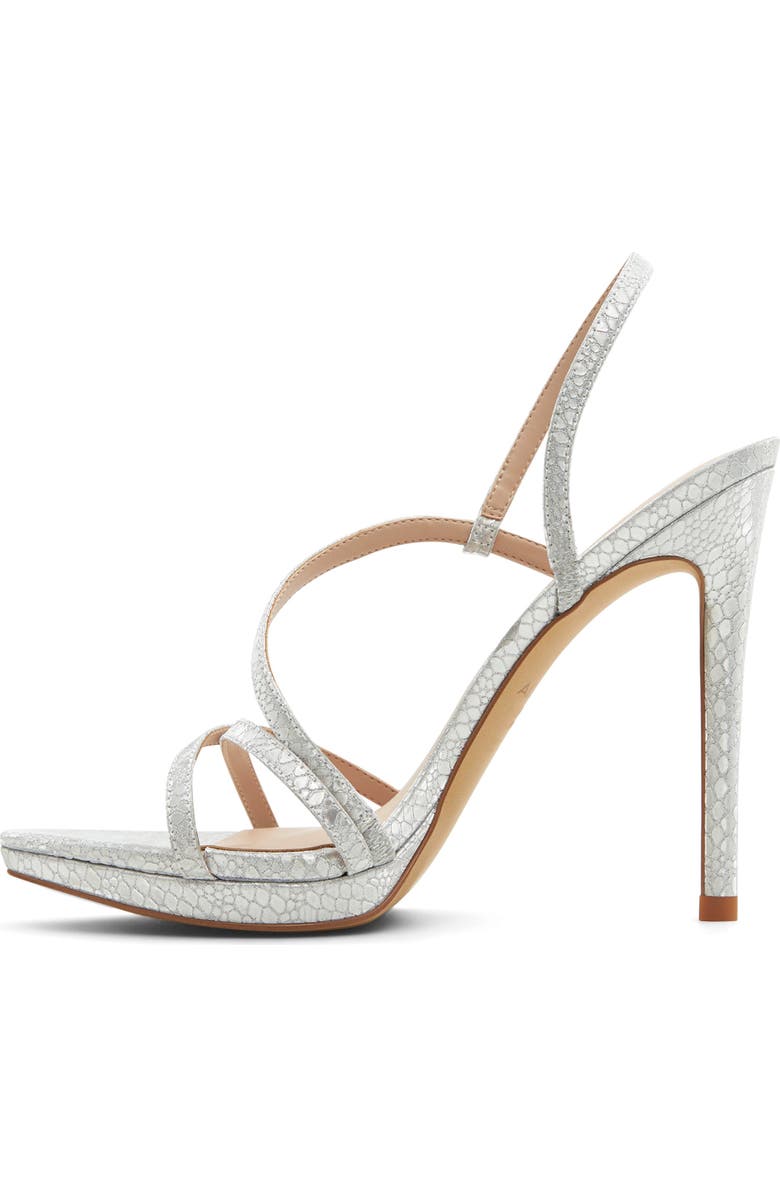 ALDO Resurge Snake Embossed Strappy Sandal, Alternate, color,