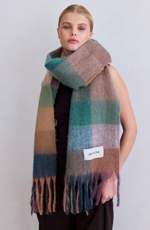 The Reykjavik Check Fringe Scarf