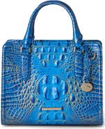 Brahmin Cami Croc Embossed Leather Satchel