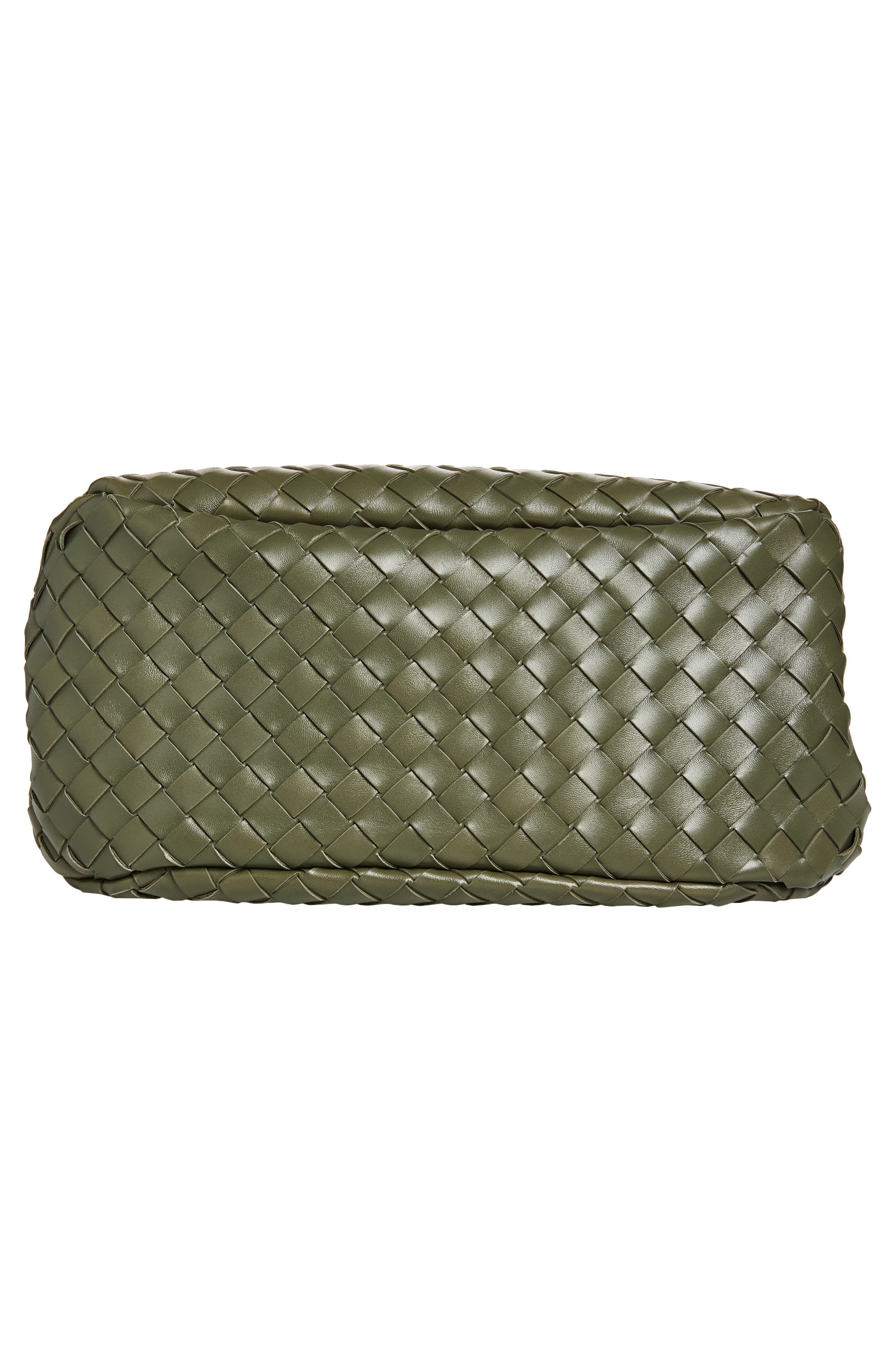 Bottega Veneta Campana Intrecciato Leather Shoulder Bag, Alternate, color, 3293 Pickle-Muse Brass