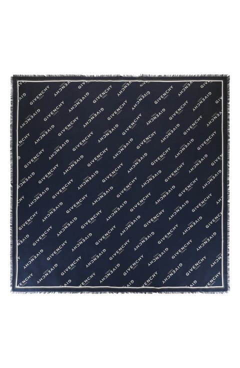 Logo Shadow Wool & Silk Scarf
