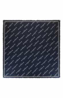 Logo Shadow Wool & Silk Scarf