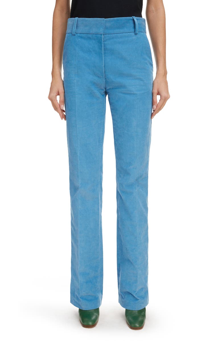 Victoria Beckham High Waist Straight Leg Corduroy Pants, Main, color,