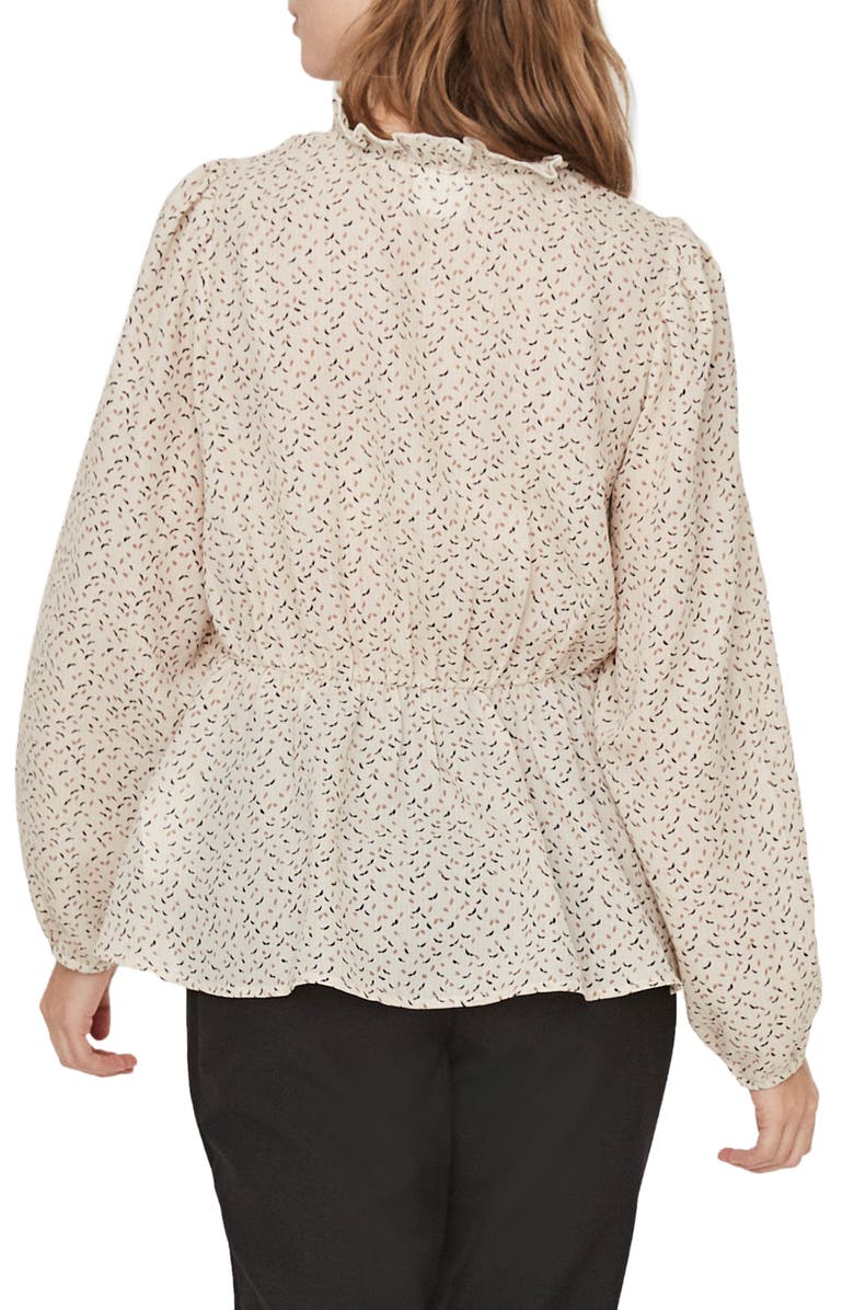 AWARE by VERO MODA VERO MODA Aware Kanya V-Neck Peplum Top, Alternate, color, 