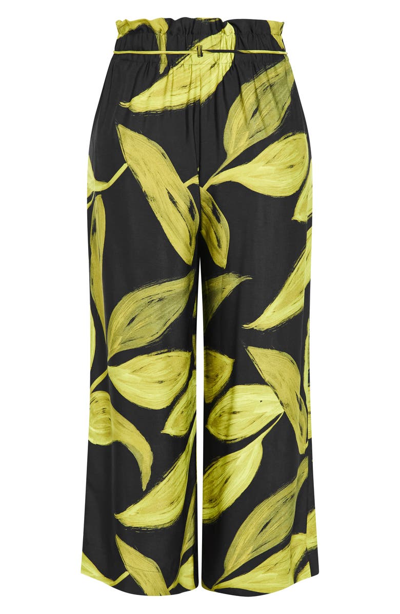 City Chic Shania Paperbag Waist Wide Leg Pants, Alternate, color, Abstract Zest