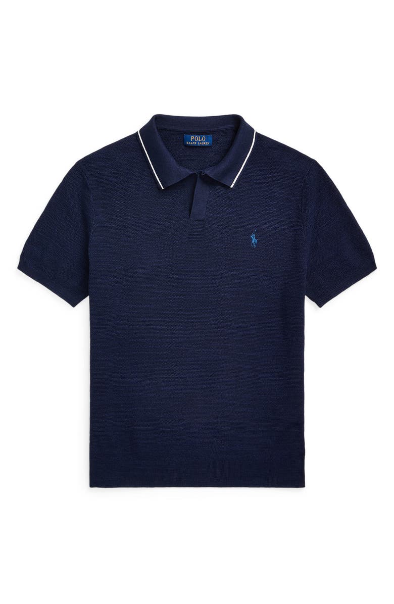 Polo Ralph Lauren Johnny Collar Cotton & Linen Polo Sweater, Alternate, color, 