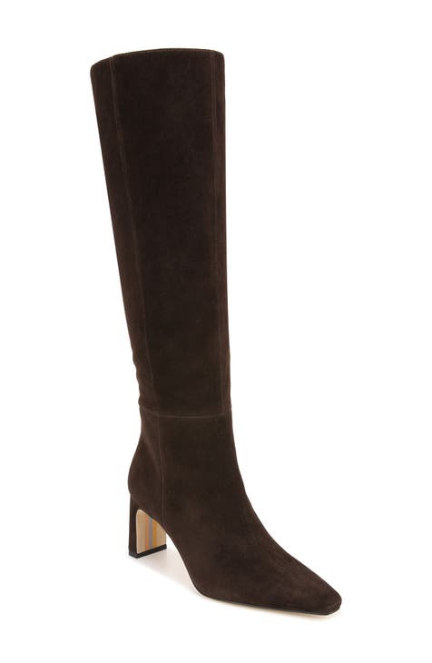 Knee high boots medium heel best sale