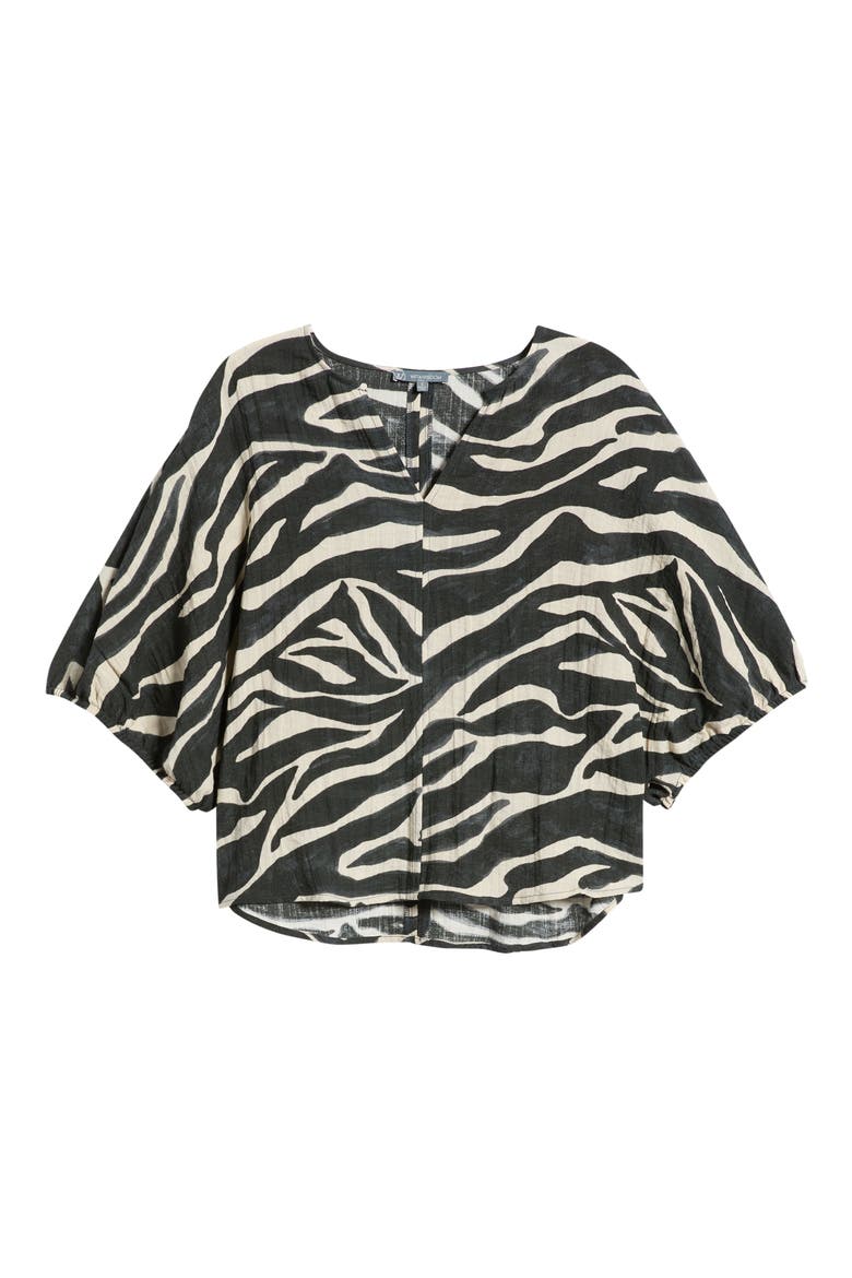 Dolman Bubble Sleeve Top, Alternate, color, CHARCOAL/ ECRU