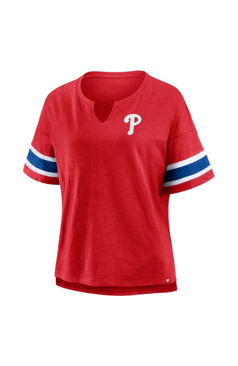 FANATICS Women's Fanatics Red Philadelphia Phillies Curl Route T-Shirt, Alternate, color, Red