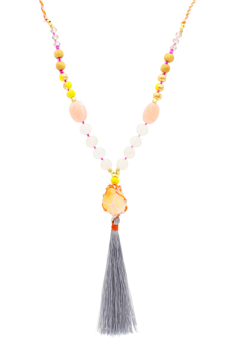 Kaleidoscope Necklace, Main, color, GOLD / PEACH