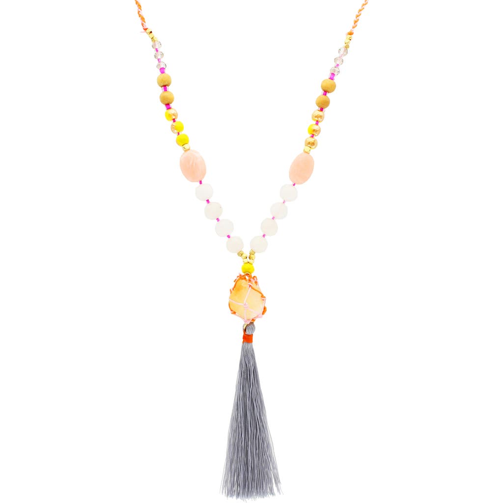 Olivia Welles Kaleidoscope Necklace In Yellow
