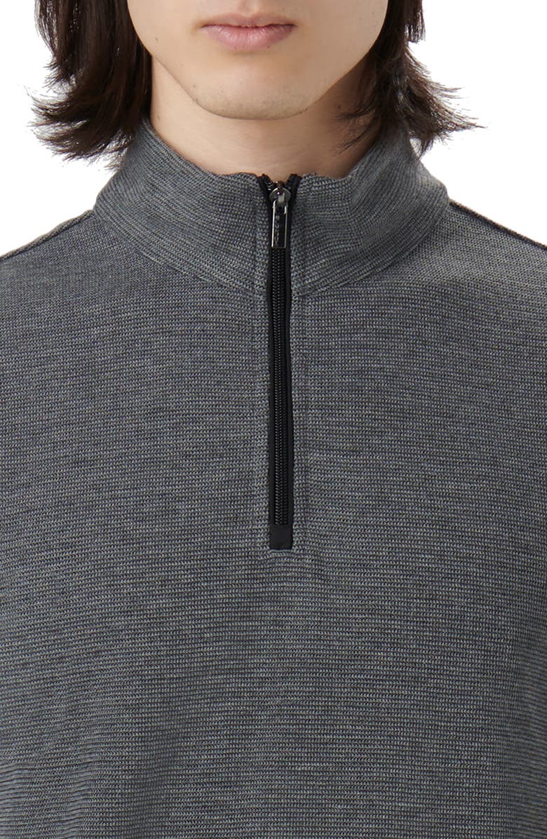 Bugatchi Quarter Zip Pullover, Alternate, color, Anthracite
