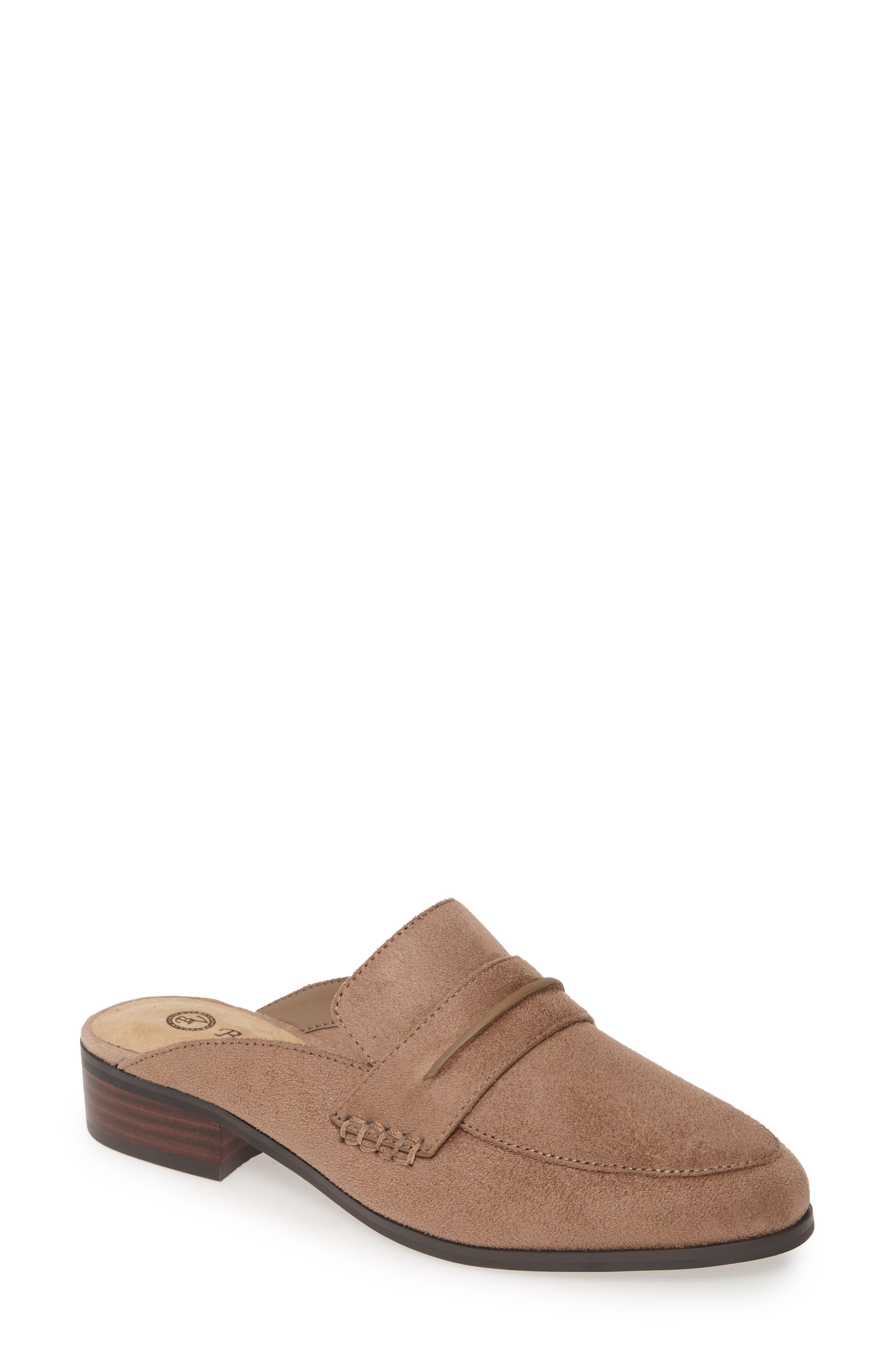 Binx II Loafer Mule, Main, color, TAUPE FAUX LEATHER
