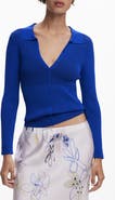 Desigual Rib V-Neck Cardigan
