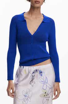 Desigual Rib V-Neck Cardigan