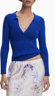 Desigual Rib V-Neck Cardigan
