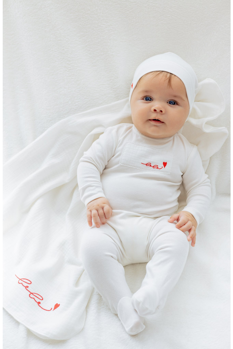 Boys Layette Muslin Patch Footie, Alternate, color, Muslin Patch