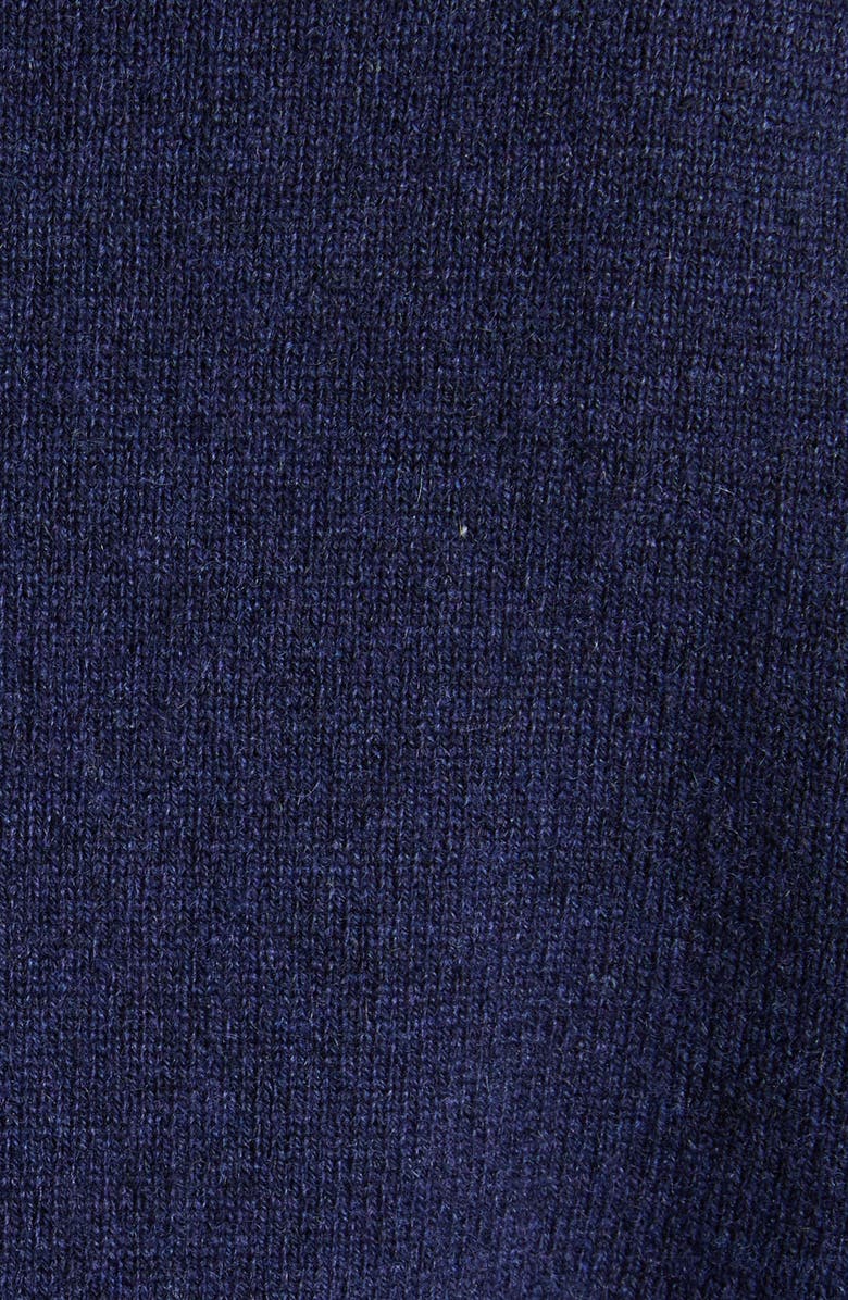 McQueen Asymmetrical Cashmere & Wool Crewneck Sweater, Alternate, color, After Blue