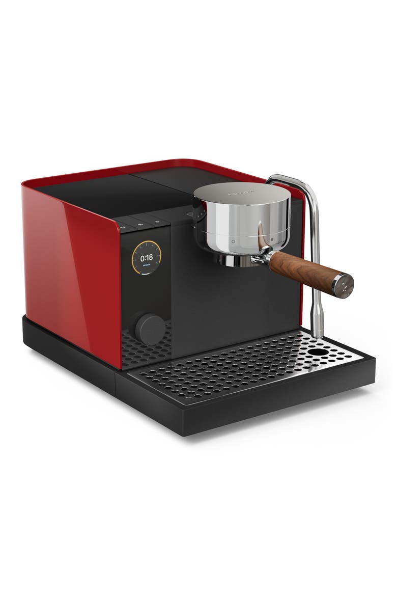 Espresso Series 1 Espresso Machine, Main, color, CHERRY RED/WALNUT