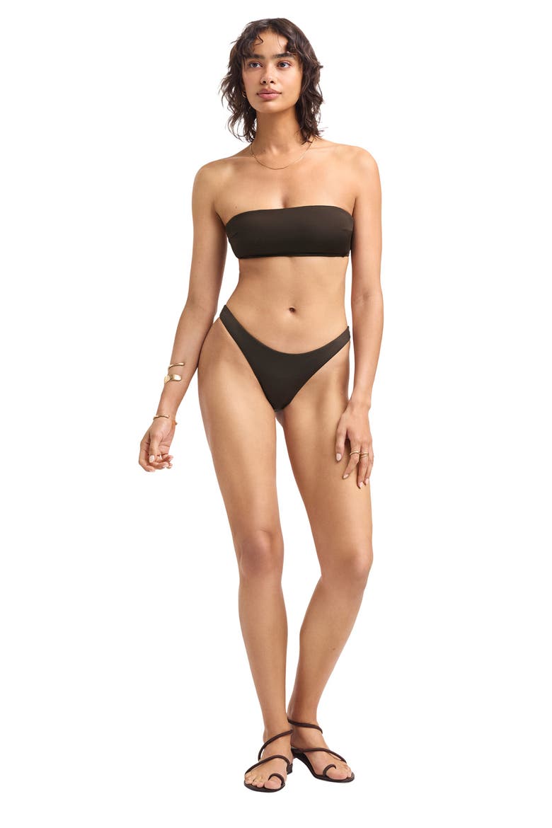 California High Leg Bikini Bottoms, Alternate, color, DEEP EARTH