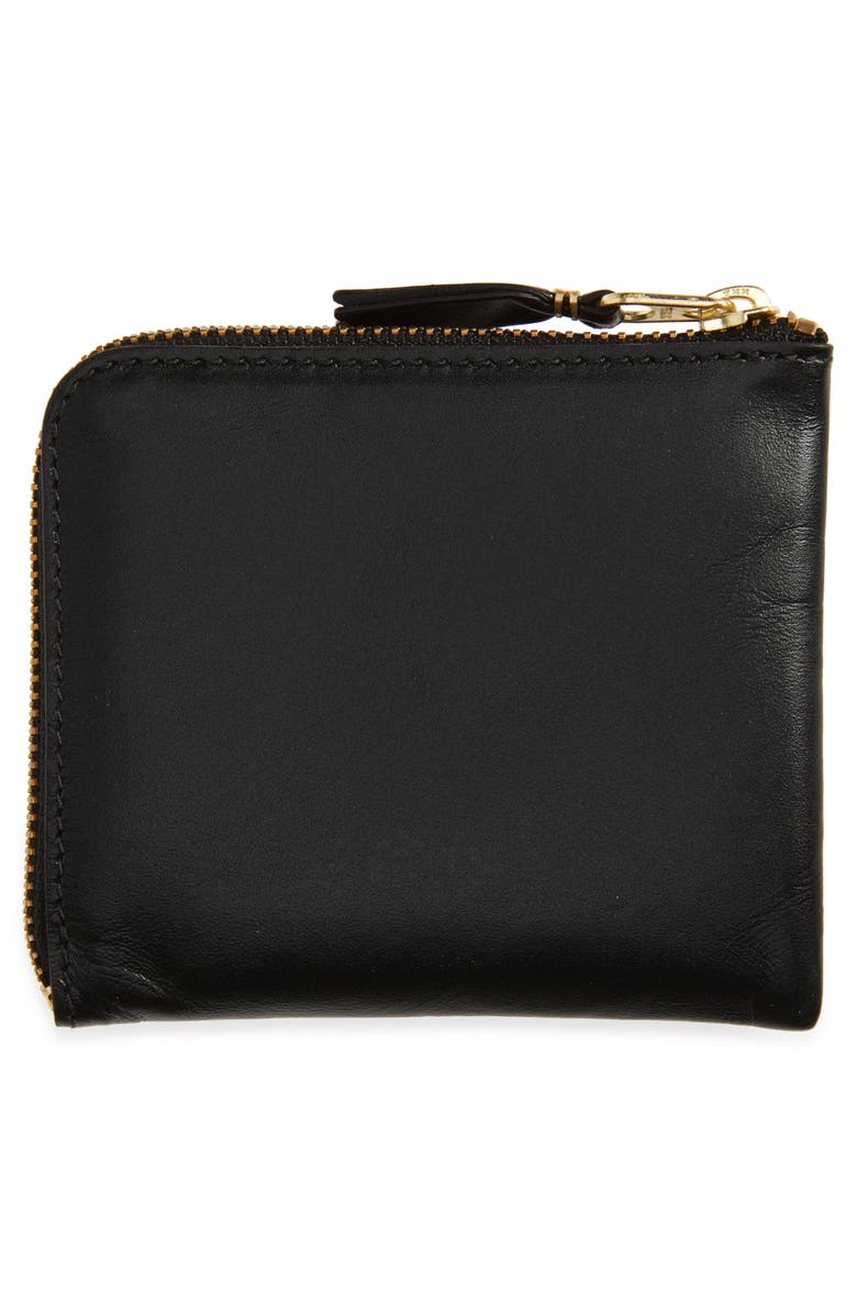 Comme des Garçons Wallets Classic Leather Half Zip Wallet, Alternate, color, Black