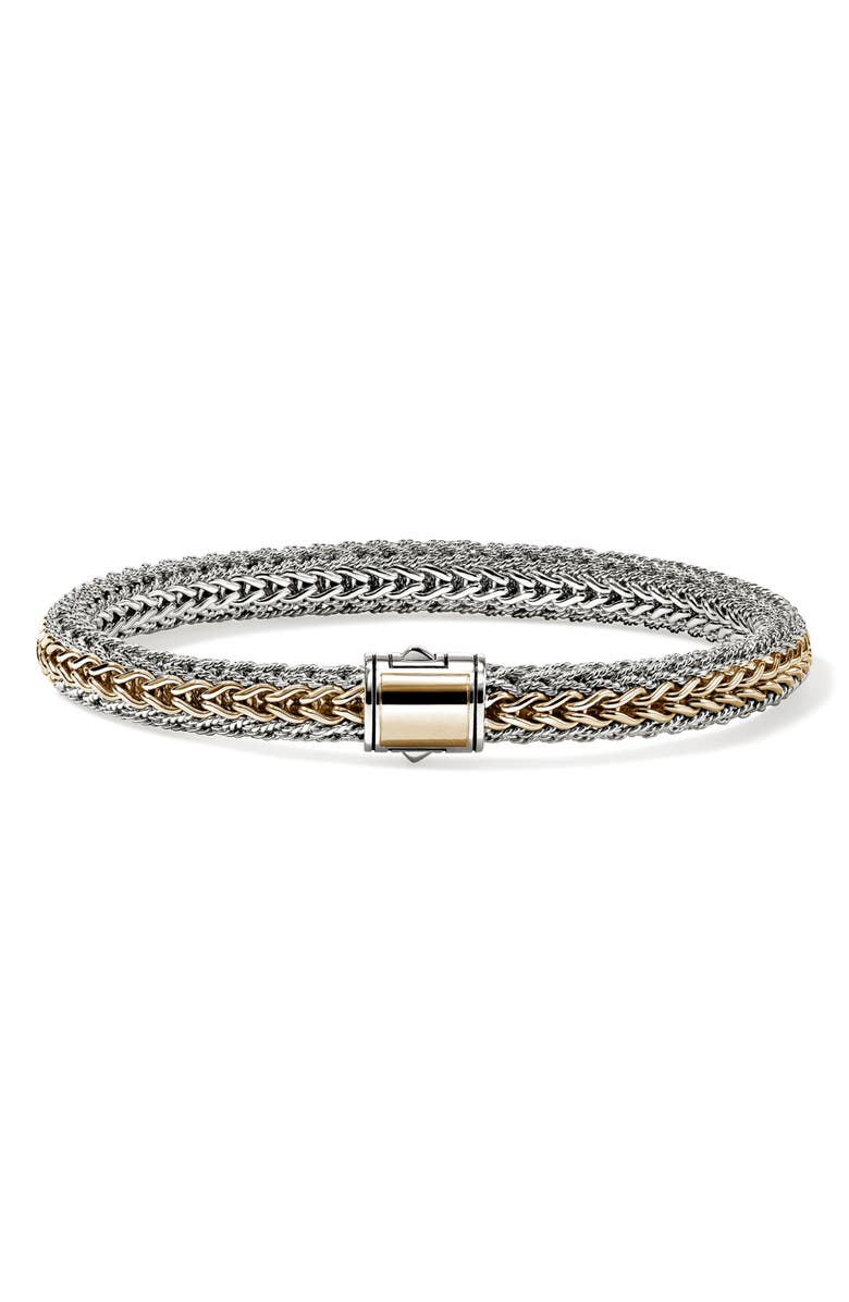 John Hardy Icon Reversible Bracelet, 6.5mm, Main, color, Silver And Gold