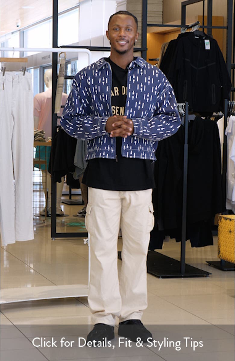 Print Denim Riding Jacket, sales video thumbnail