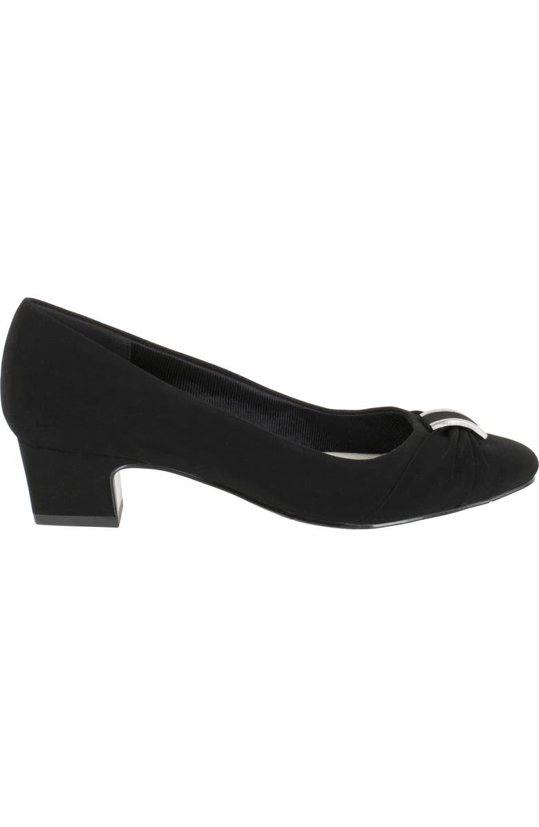 EASY STREET Eloise Ruched Block Heel Pump - Multiple Widths Available, Alternate, color, Black Lamy