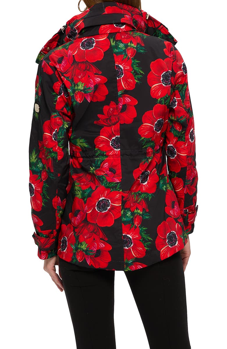 GORSKI Lightweight Zip Jacket, Concealed Hood, Alternate, color, Black Poppy