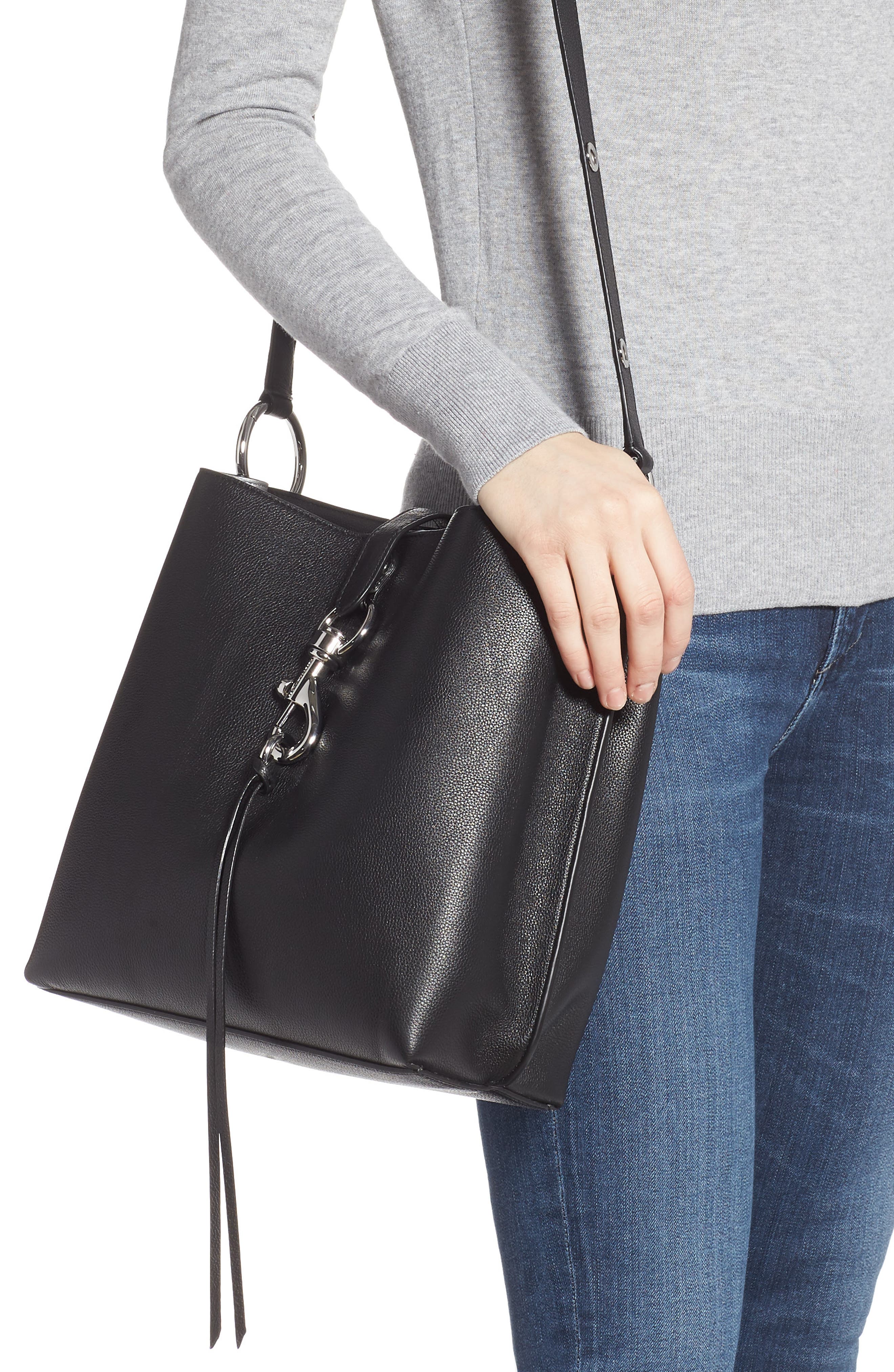 Rebecca Minkoff Megan Leather Shoulder Bag, Alternate, color, 