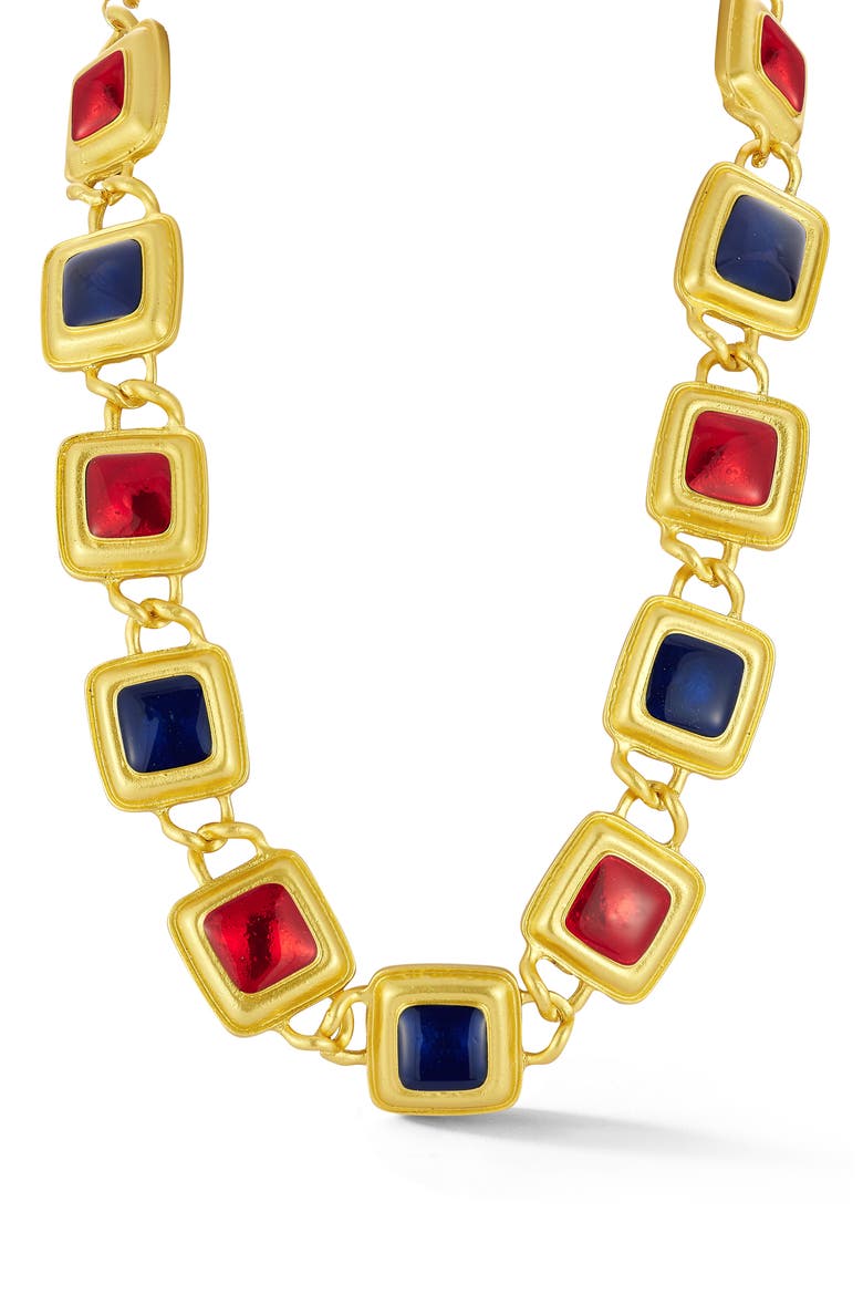 Square Link Necklace, Main, color, GOLD
