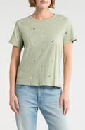 Lucky Brand Embroidered Cotton T-Shirt