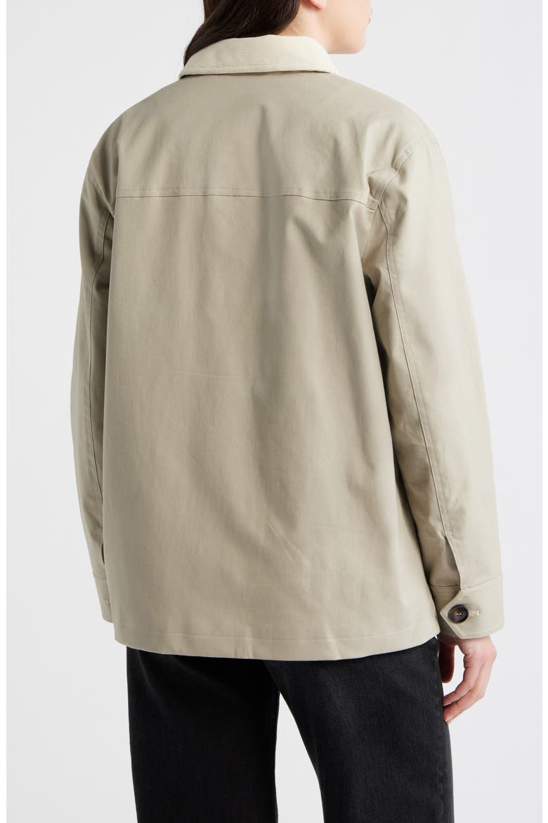 Cotton Stretch Twill Jacket, Alternate, color, LIGHT GREY W/ CREAM CORDUROY
