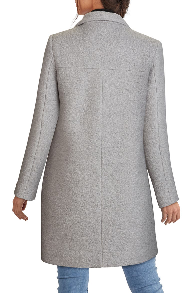 Wool Blend Bouclé Coat, Alternate, color, z/dnuGLACIER