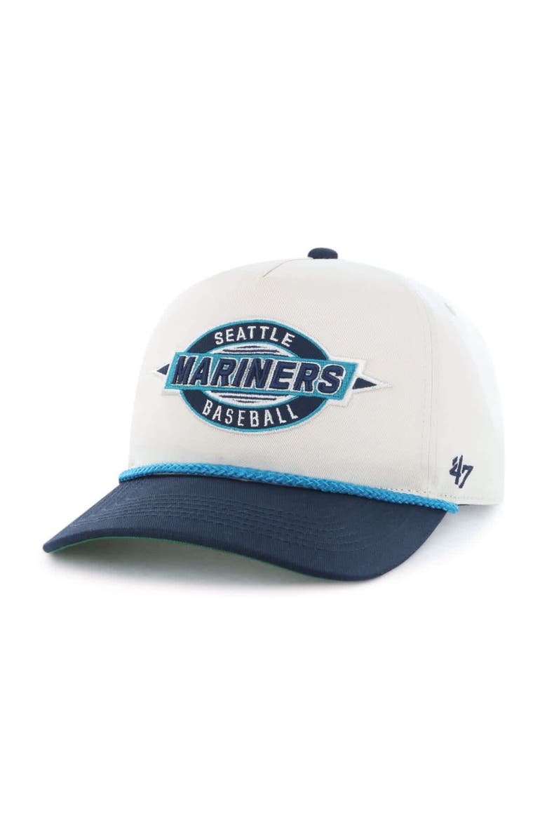 '47 Men's '47 Natural/Navy Seattle Mariners Frame Out Hitch Adjustable Hat, Alternate, color, Natural