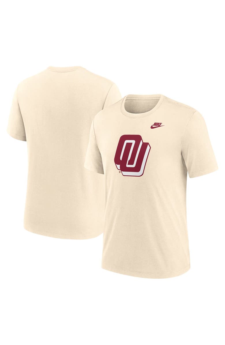 Nike Men's Nike Natural Oklahoma Sooners Vault Logo Tri-Blend T-Shirt, Alternate, color, Natural