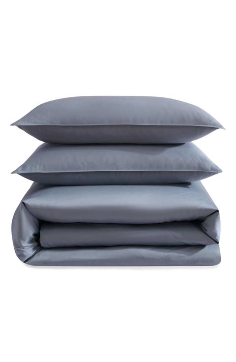 Organic Earth Cotton Sateen Duvet Cover & Shams Set