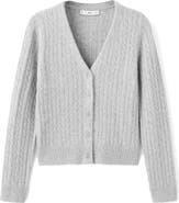 MANGO Cable V-Neck Cardigan