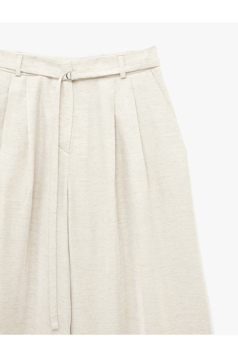 Linen Blend Straight Wide Leg Pants, Alternate, color, BEIGE
