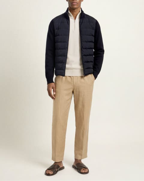 Terrence Hybrid Knit Funnel Jacket