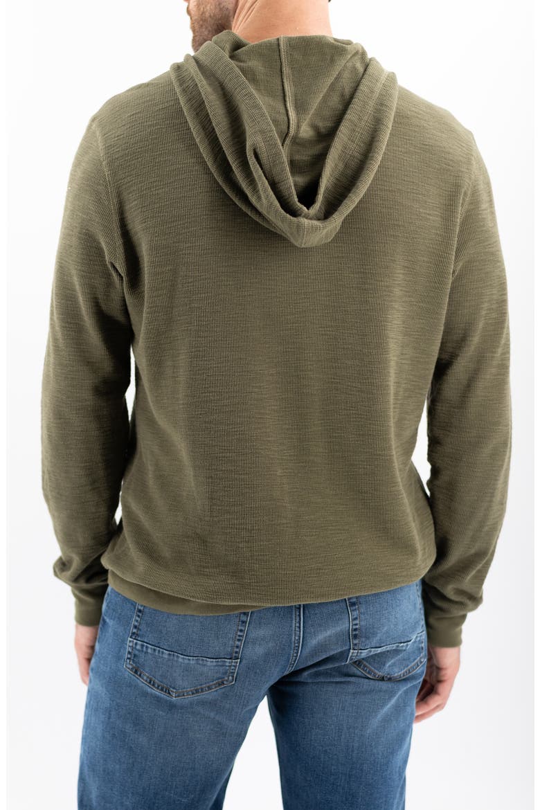Slub Rib Organic Cotton Hoodie, Alternate, color, IVY GREEN