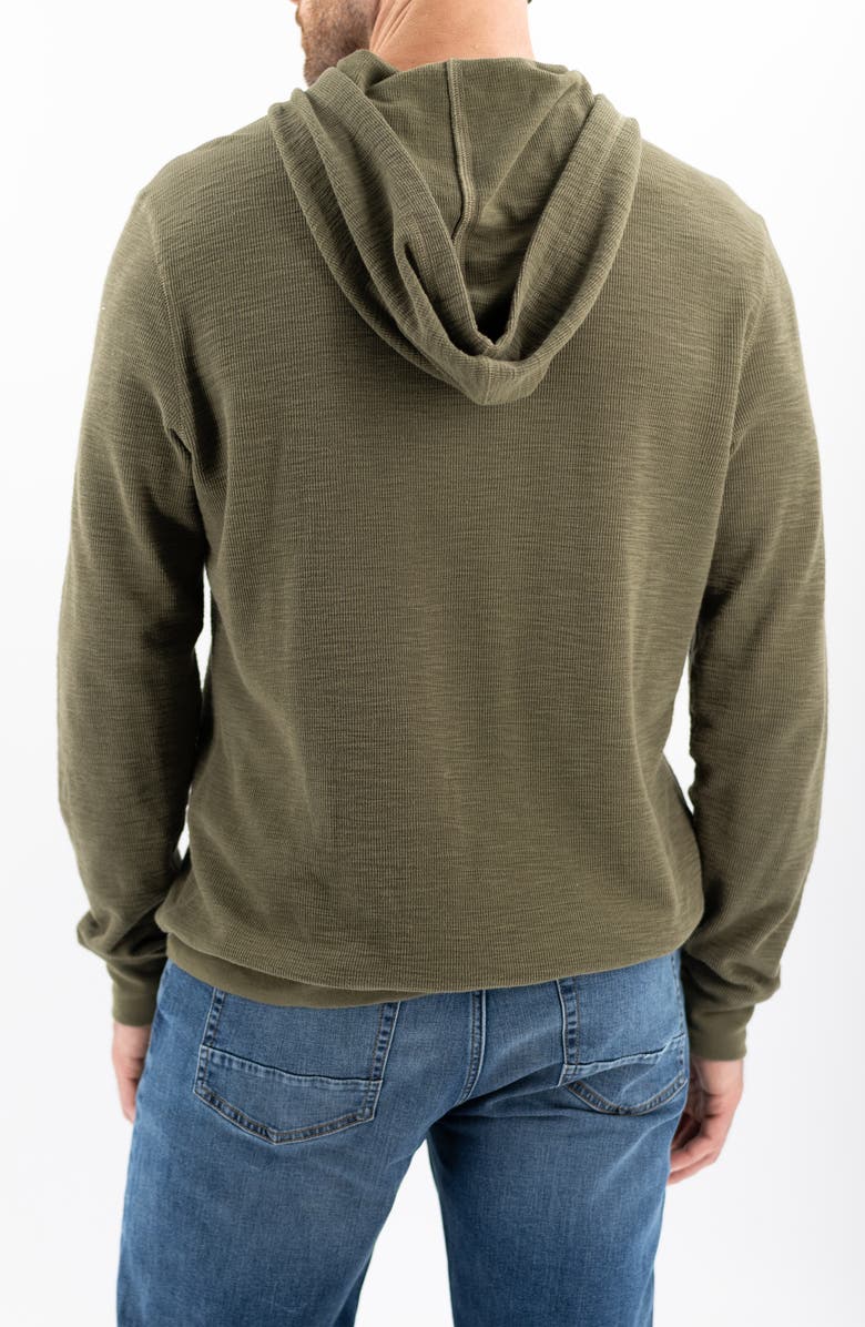 Devil-Dog Dungarees Slub Rib Organic Cotton Hoodie, Alternate, color, Ivy Green