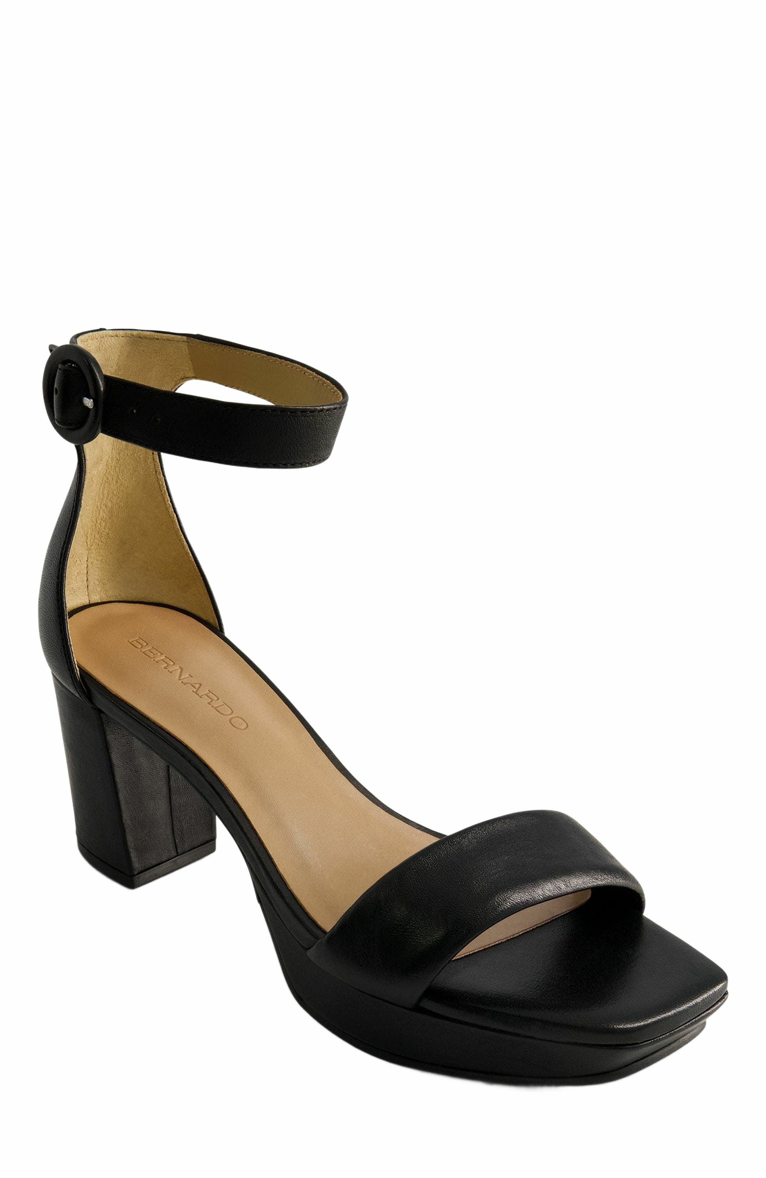 Carla Platform Sandal, Alternate, color, BLACK